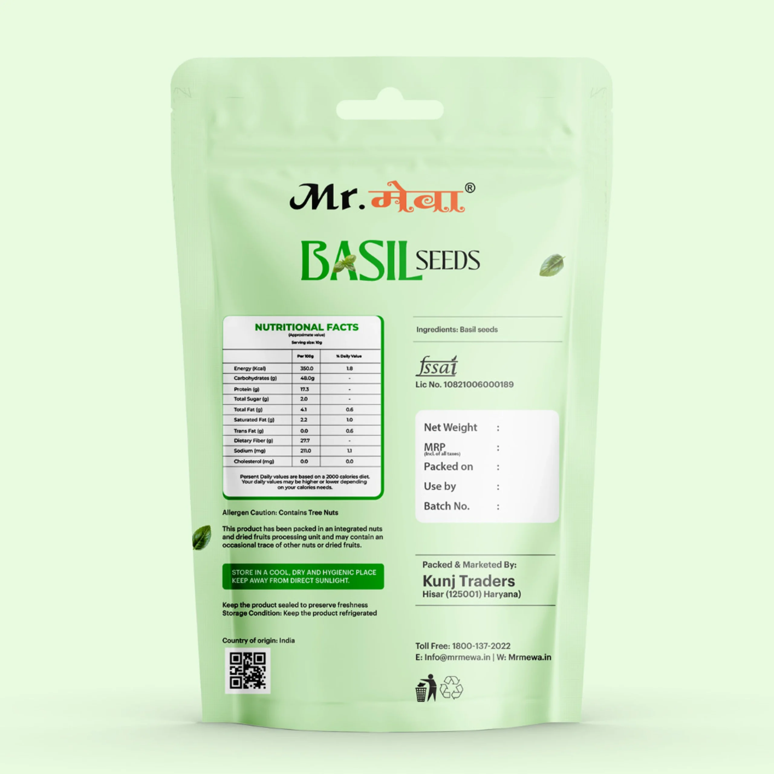 Premium Raw Basil Seeds 200g — Sabja Seeds - Image 2